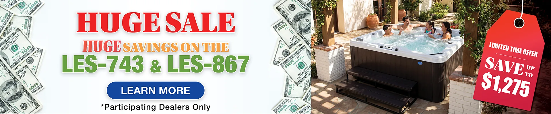 Calspas hot tub being used in a family setting - Alexandria